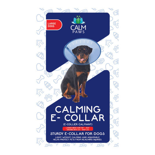 Calm Paws E-Collar Blue Large 9.5-15.5in.