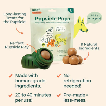 Woof Dog Beef Peanut Butter Pops Small 6Oz