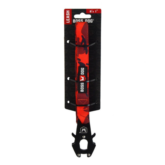 Boss Dog Tactical Dog Leash Red Camo, 1ea/6 ft