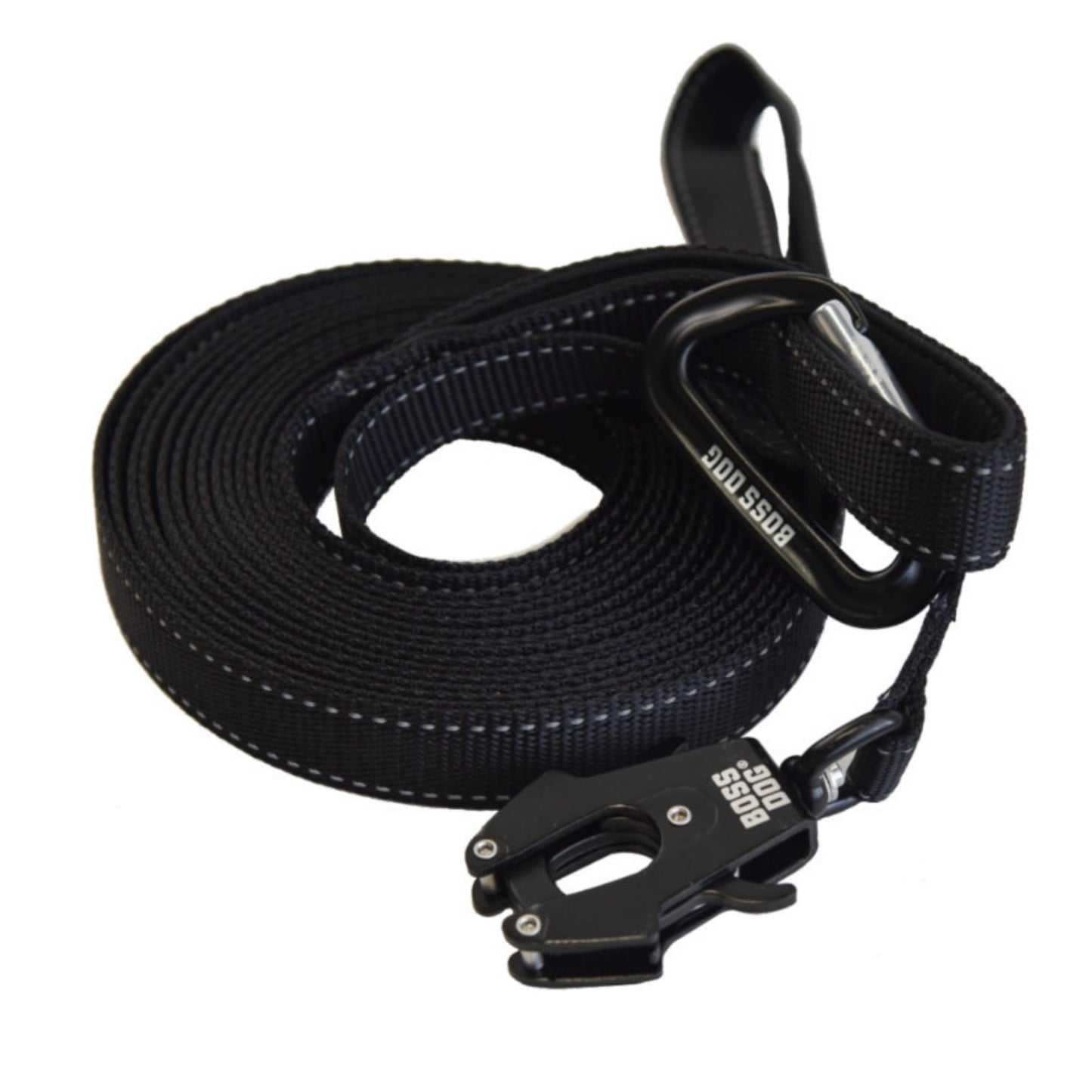 Boss Dog Tactical Nylon Tracking Dog Leash Black, 1ea/20 ft