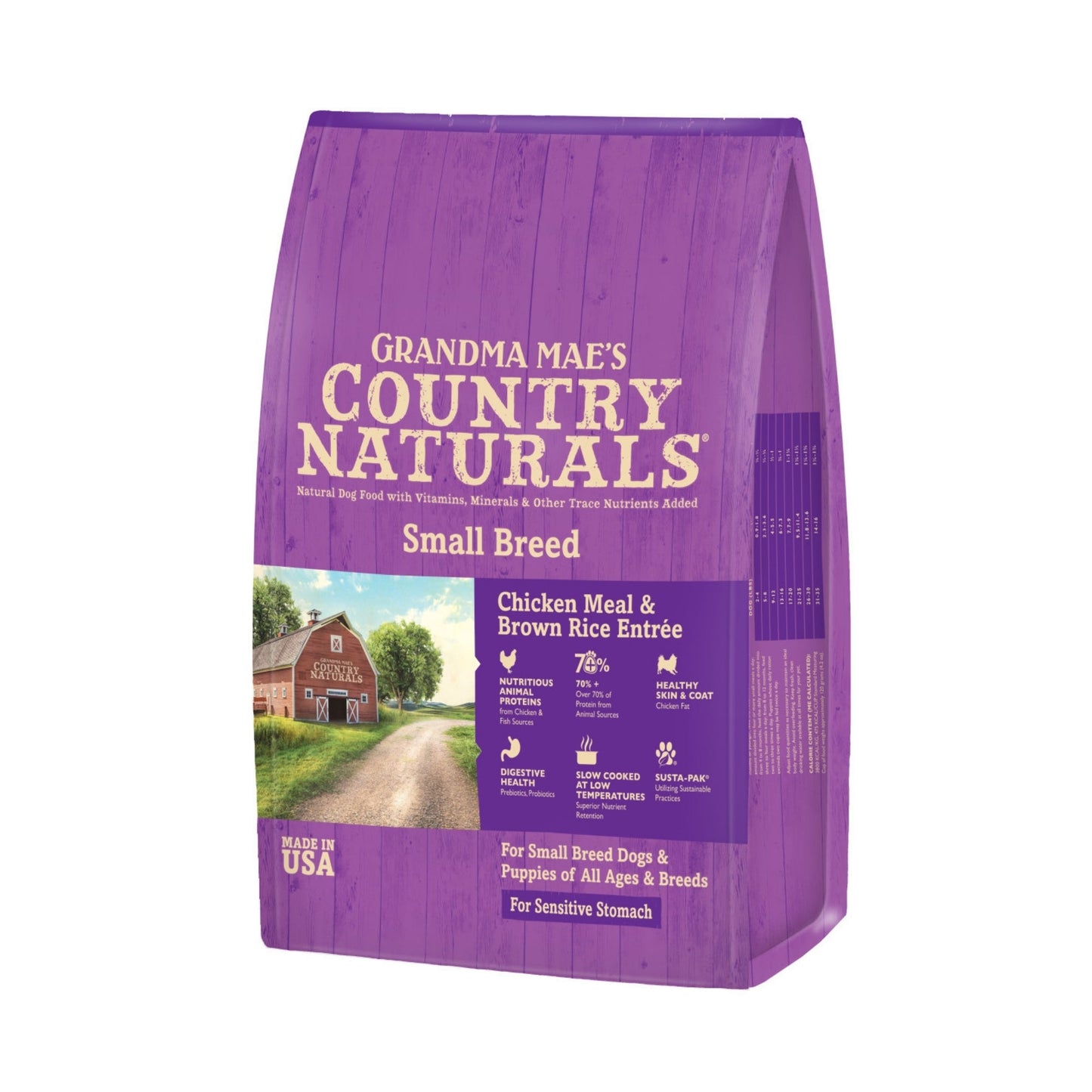 Grandma Mae's Country Naturals Small Breed Sensitive Stomach Dry Dog Food Chicken & Rice, 1ea/12 lb