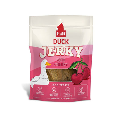 Plato Dog Jerky Duck With Cherry 16Oz