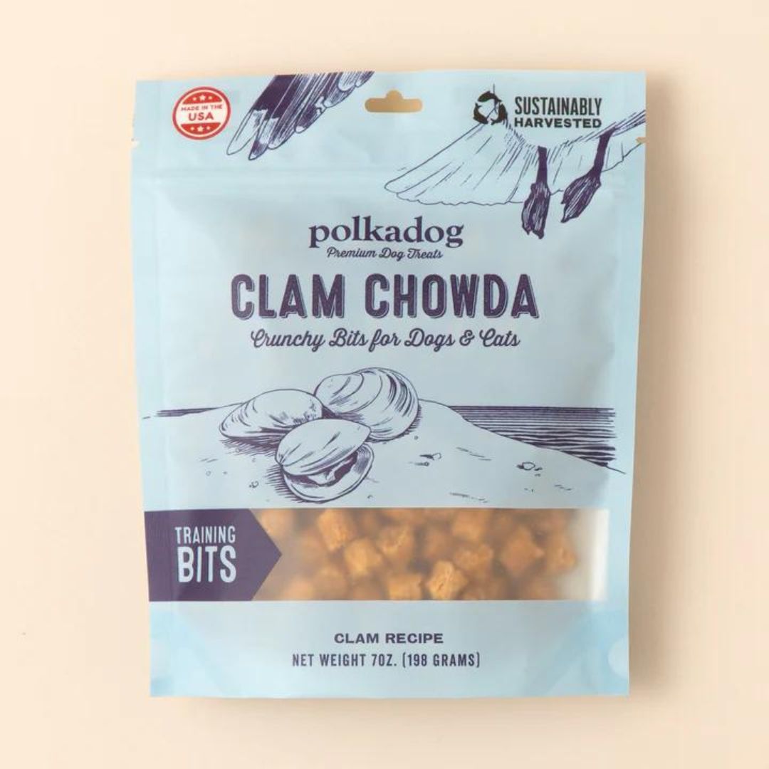 Polka Dog Bakery Dog Clam Chowda Bits 7Oz Pouch