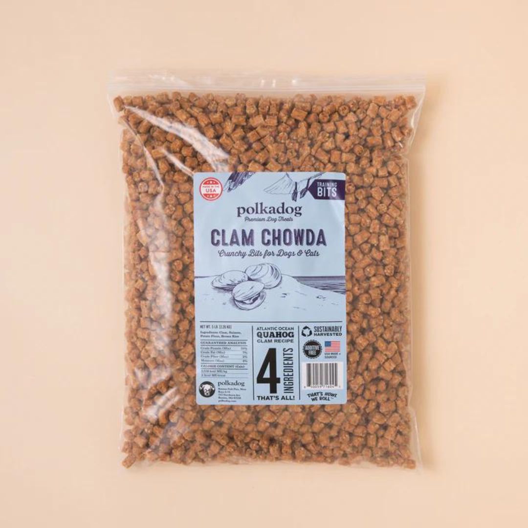 Polka Dog Bakery Dog Clam Chowda Bits 5Lb Bulk