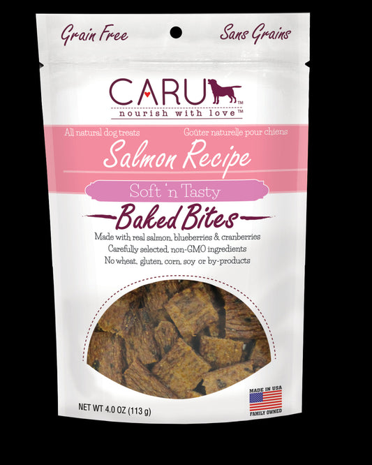 Caru Dog Natural Salmon Recipe Bites 4oz.