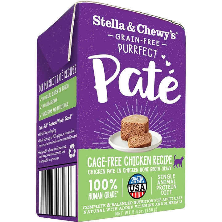 Stella and Chewys Purrfect Cat Pate Chicken 5.5oz. (Case of 12)