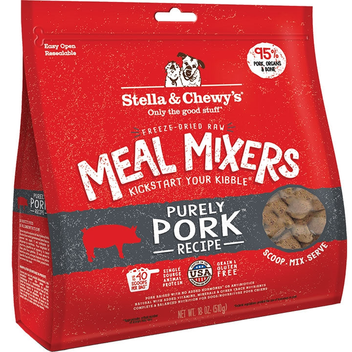 Stella And Chewys Dog Freeze-Dried Mixer Pork 18 oz.