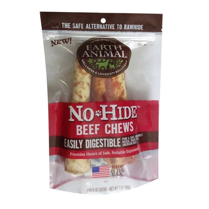 Earth Animal No Hide Beef Chews Dog Treats; Medium 2 Pack