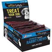 Etta Says! Premium Crunchy Rabbit Dog Treat Rabbit 20ea/7 in, 20 ct