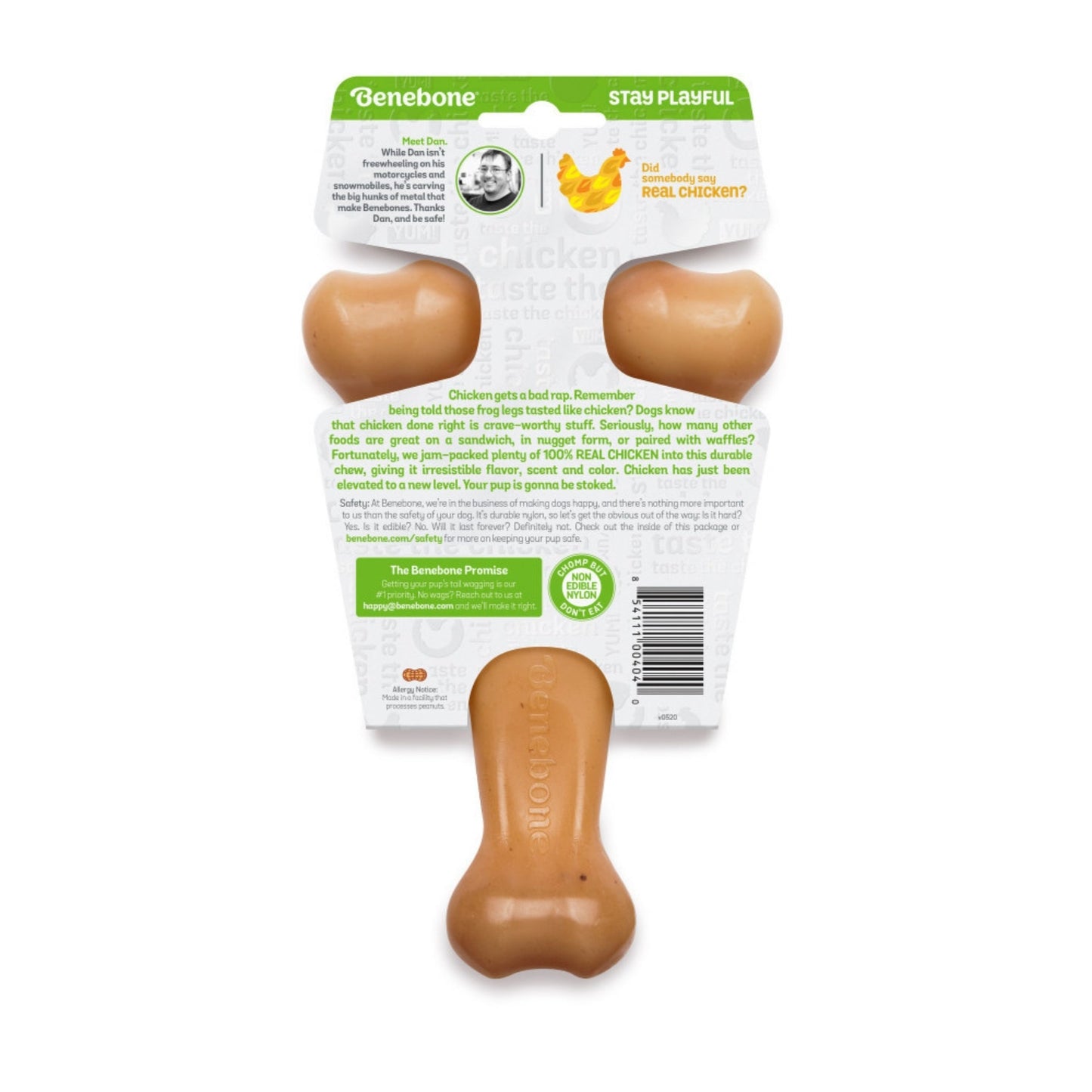 Benebone Wishbone Durable Dog Chew Toy Chicken, 1ea/MD