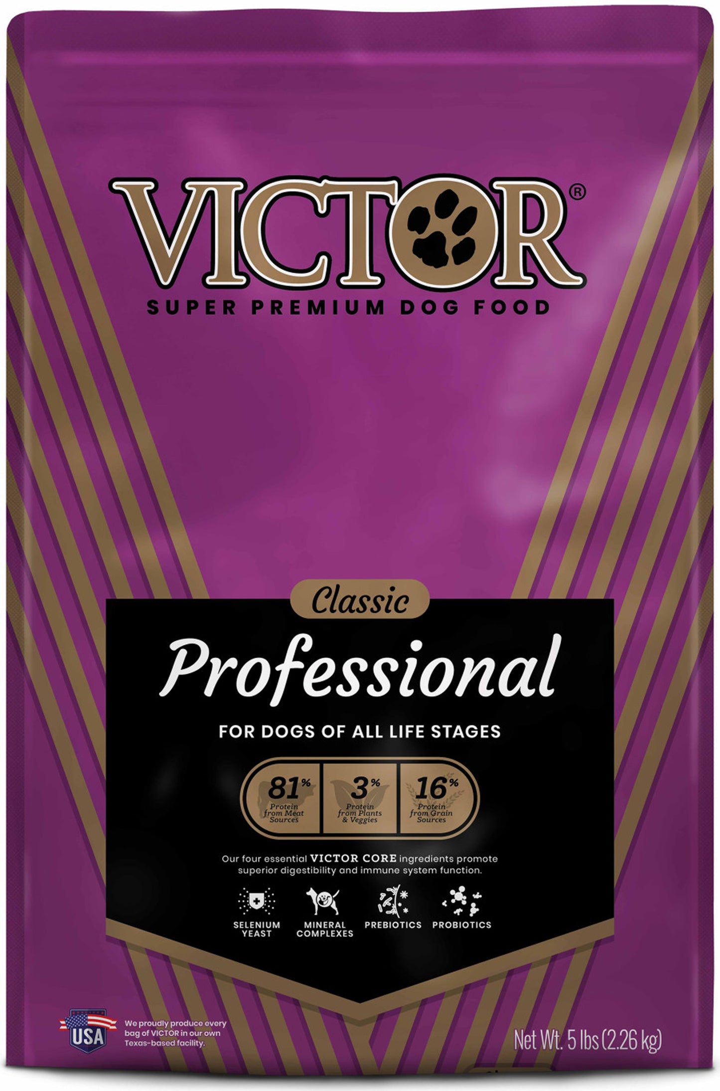 Victor Super Premium Dog Food Classic Professional Dry Dog Food Beef 1ea/5 lb