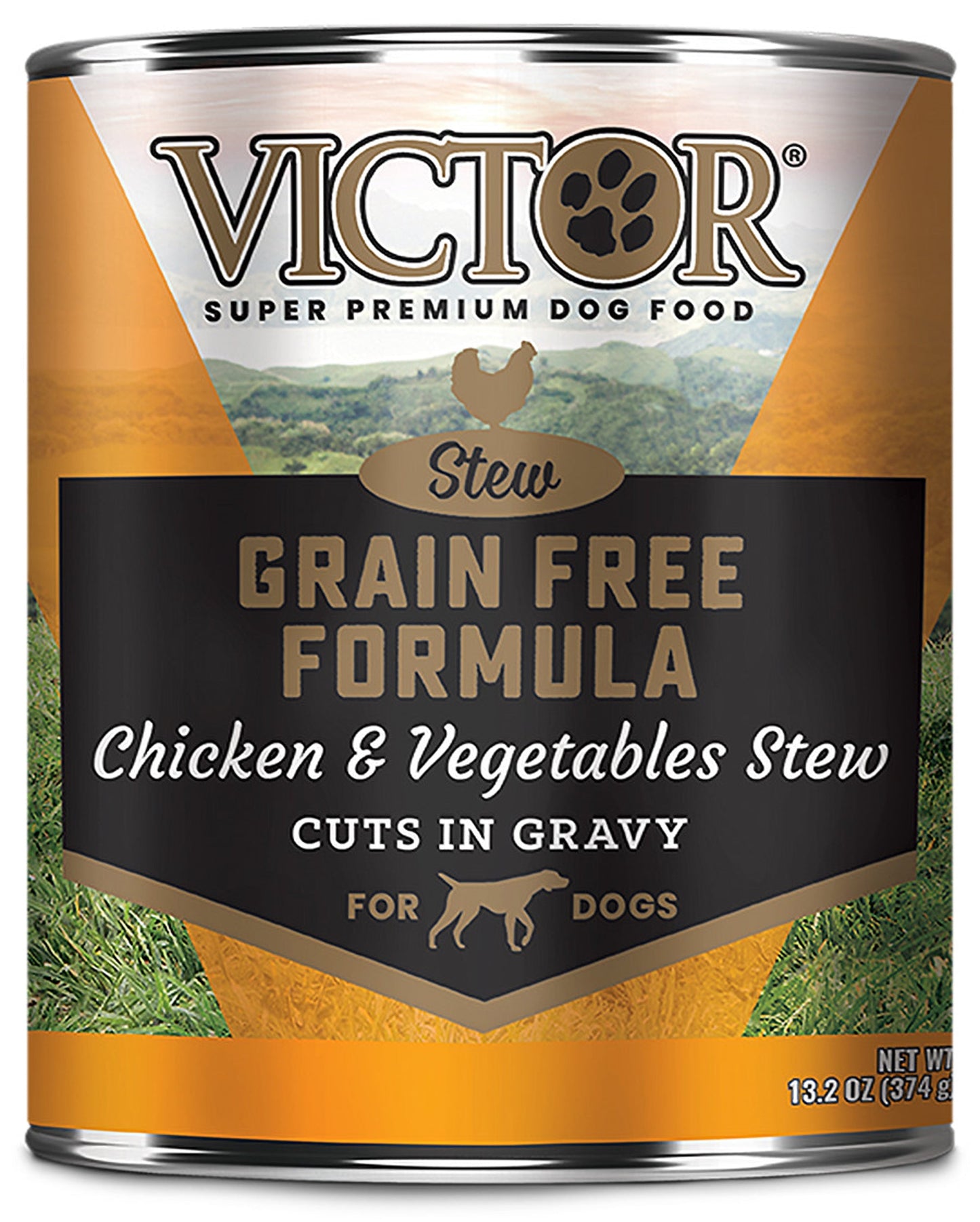 Victor Super Premium Dog Food Grain Free Wet Dog Food Chicken & Vegetable in gravy 13.2oz. (Case of 12)