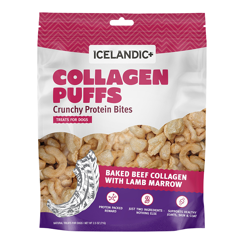 Icelandic Dog Collagen Puffs Bites with Marrow 2.5oz.