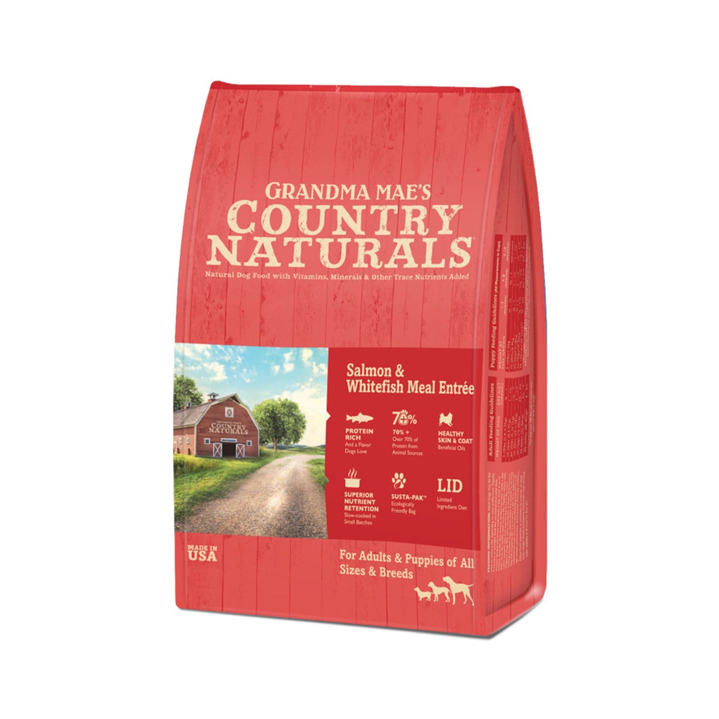 Grandma Mae's Country Naturals Dry Dog Food Salmon & Whitefish Meal 1ea/14 lb