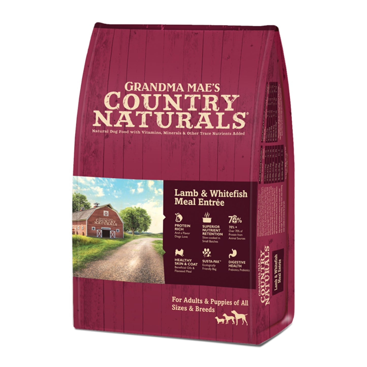 Grandma Mae's Country Naturals Dry Dog Food Lamb & Whitefish Meal 1ea/14 lb