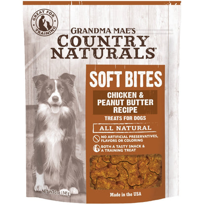 Grandma Mae's Country Naturals Soft Bites Dog Treats Chicken & Peanut Butter 1ea/5oz.