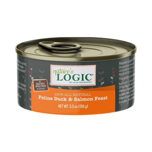 Natures Logic Cat Grain Free Duck Salmon 5.5oz. (Case of 24)