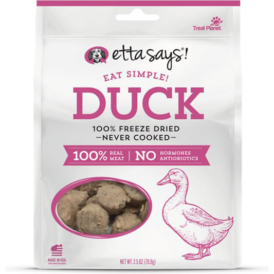 Etta Says! Eat Simple! 100% Freeze Dried Never Cooked Dog Treats Duck 1ea/2.5 oz