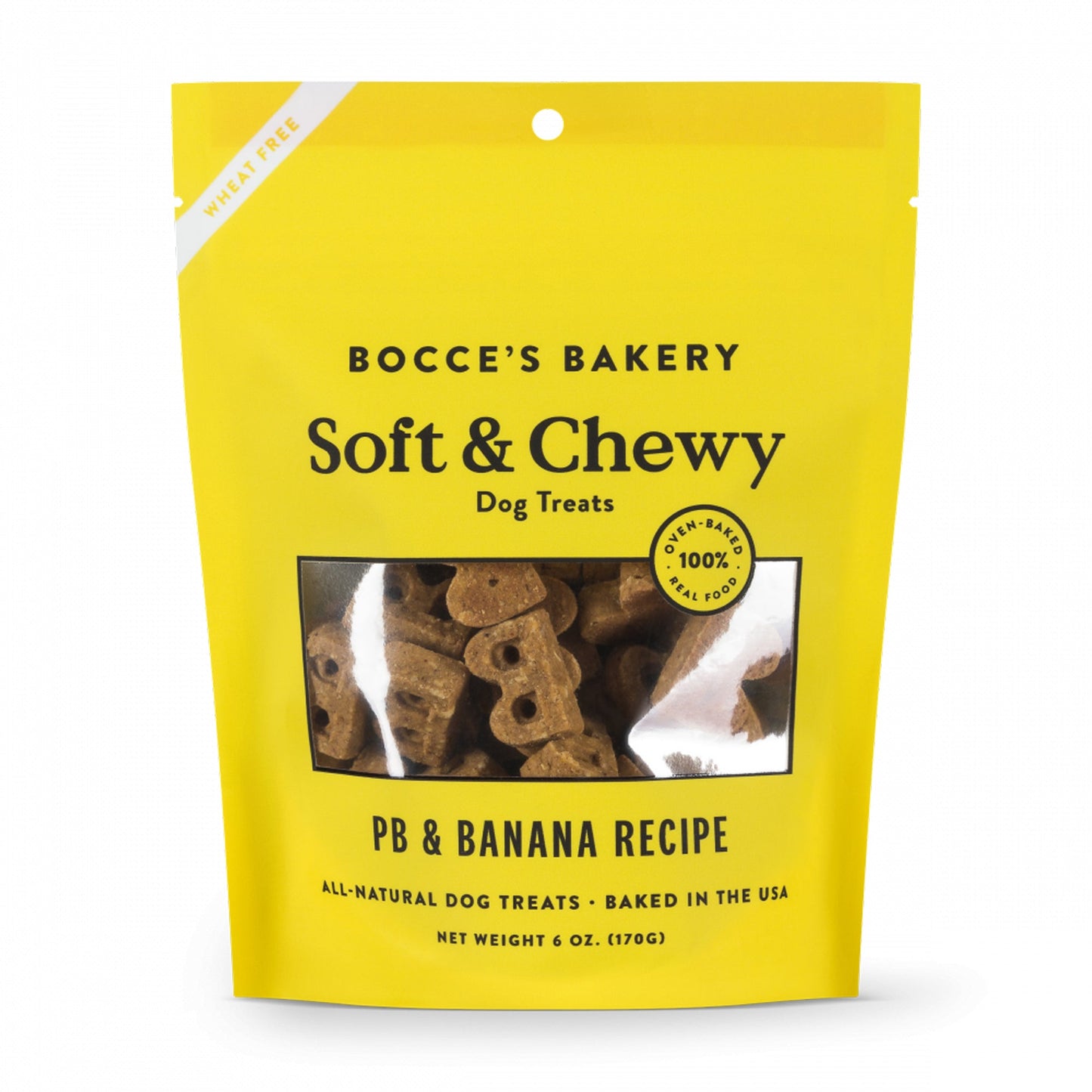 Bocces Bakery Dog Soft And Chewy Peanut Butter Banana 6oz.