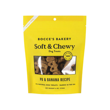 Bocces Bakery Dog Soft And Chewy Peanut Butter Banana 6oz.