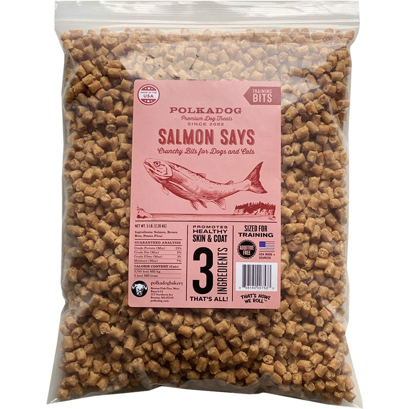 Polka Dog Bakery Dog Salmon Says Training Bits 5Lb Bulk