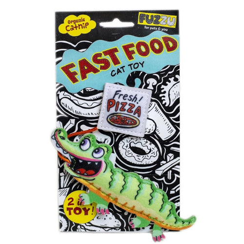 Fuzzu Gator & Pizza  Cat Toy