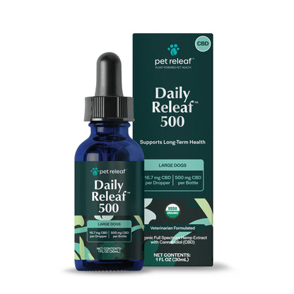 Pet Releaf Daily Organic Hemp Oil Cbd 500Mg