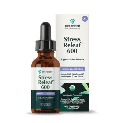 Pet Releaf Stress Organic Hemp Oil Cbd 600Mg