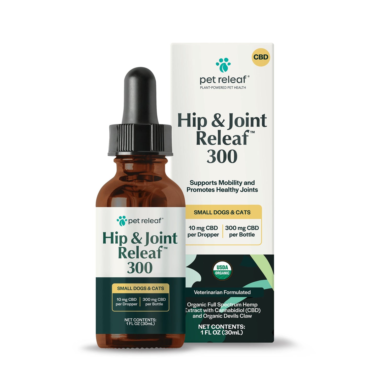 Pet Releaf Hip & Joint Organic Hemp Oil Cbd 300Mg