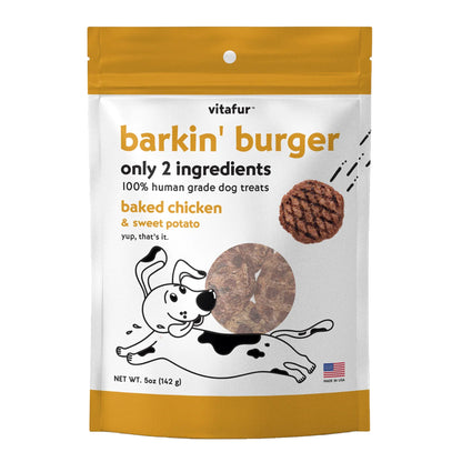 Vitafur Barkin Burger Dog 5oz. Baked Chicken Sweet Potato