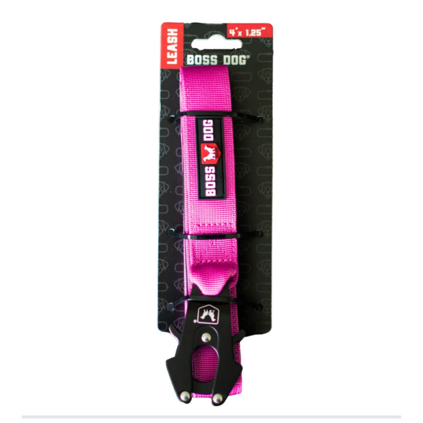 Boss Dog Tactical Dog Leash Hot Pink, 1ea/4 ft