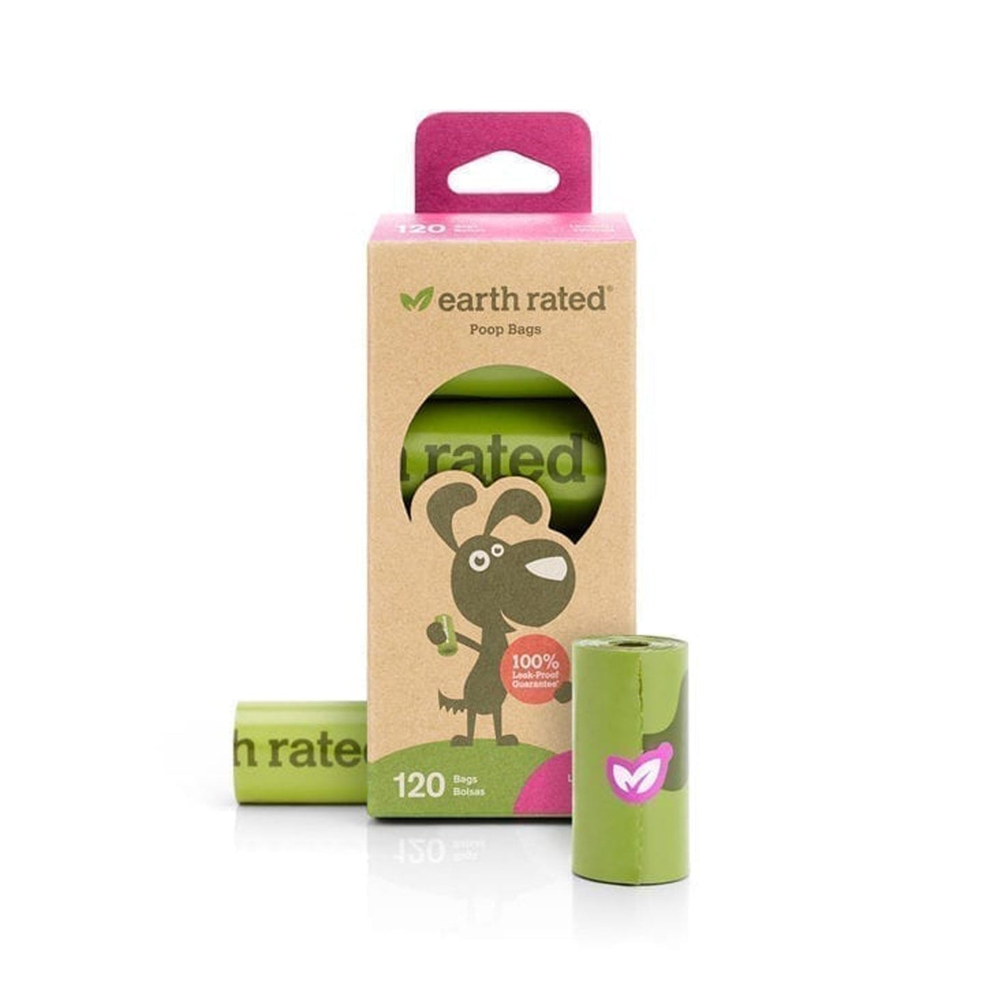 earth Rated Poop Bag Dog Lavendar 8 Roll Box