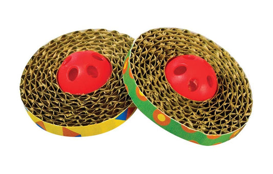 Petstages Spin and Scratch Cat Toy Multi-Color 1ea