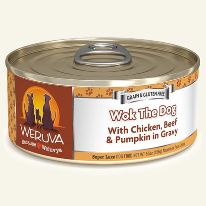 Wok The Dog with Chicken; Beef and Pumpkin in Gravy 5.5oz. (Case of 24)