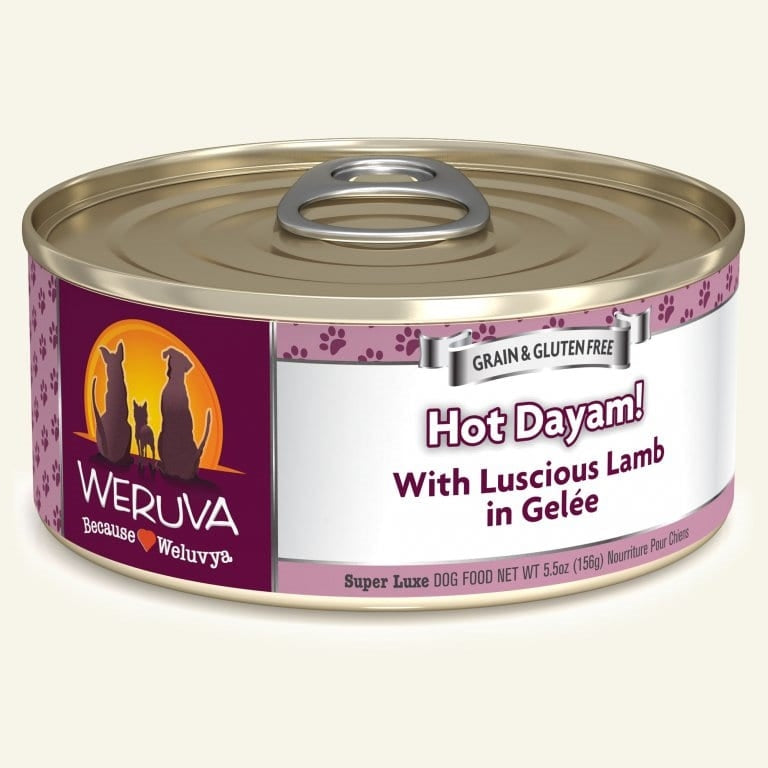 Weruva Dog Hot Dayam! with Luscious Lamb in Gele 5.5oz. (Case of 24)