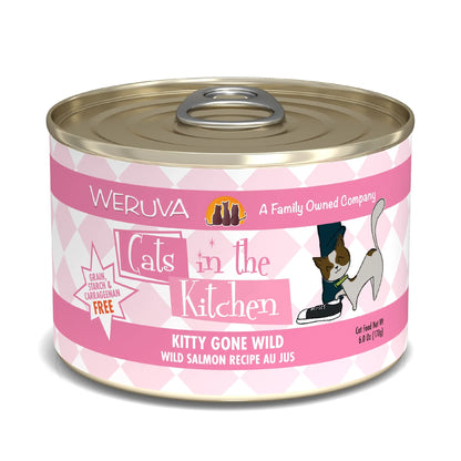 Cats In The Kitchen Kitty Gone Wild - Wild Salmon Recipe 6oz. (Case of 24)