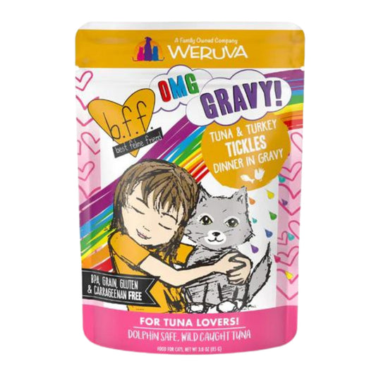 BFF Cat OmgTuna & Turkey Tickles Dinner in Gravy 3oz. (Case of 12)