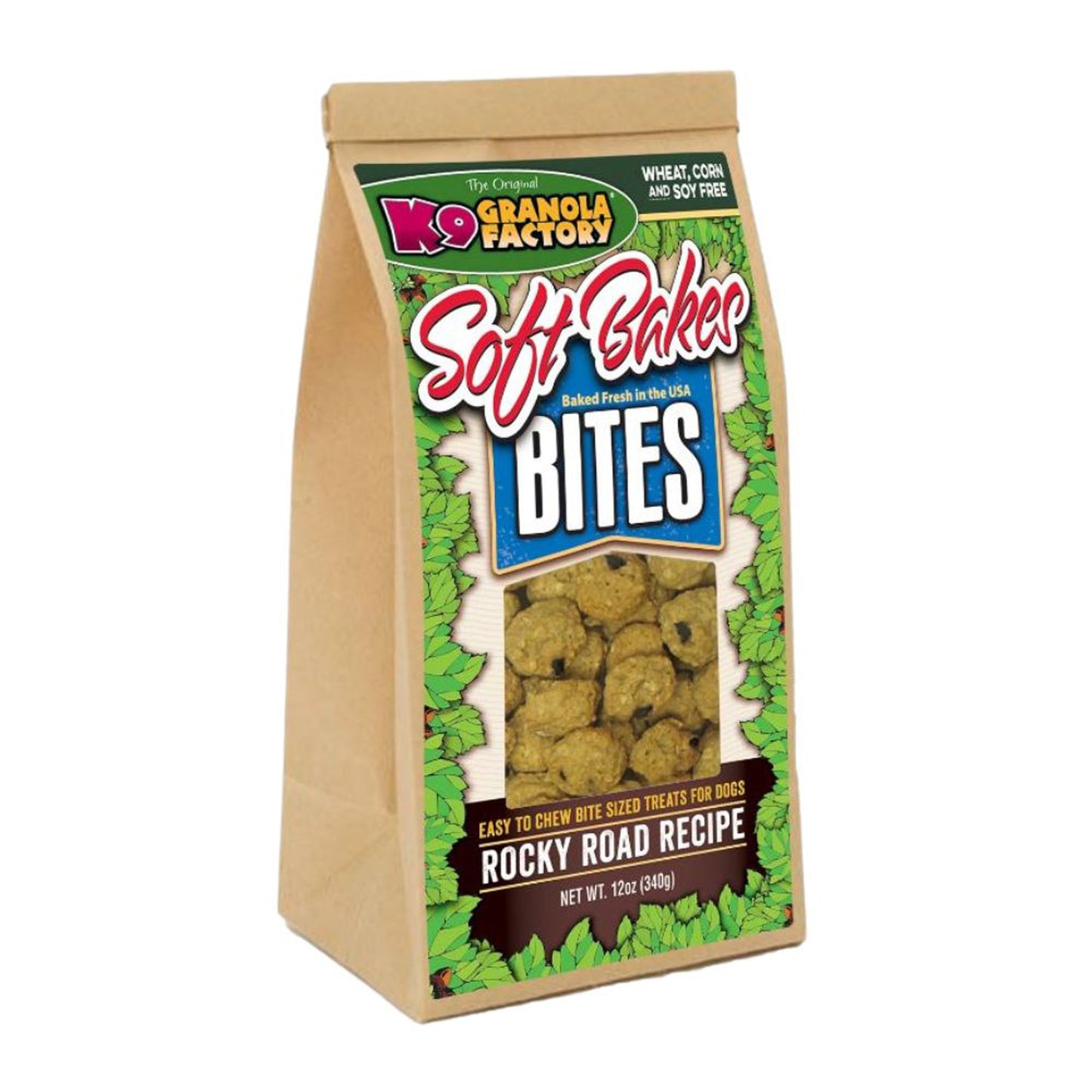 K9 Granola Soft Bakes Bites; Rocky Road Coconut Peanut Butter 12oz.