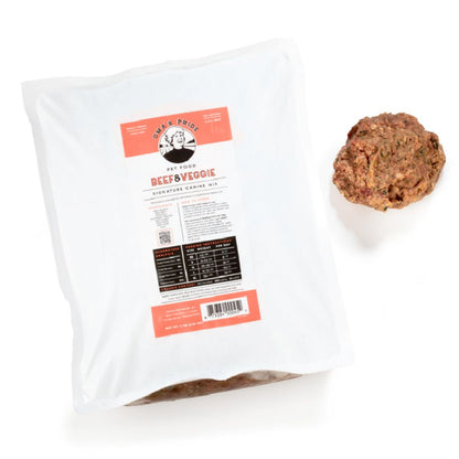 Oma'S Pride Dog Frozen Signature Beef And Veggie 5Lb