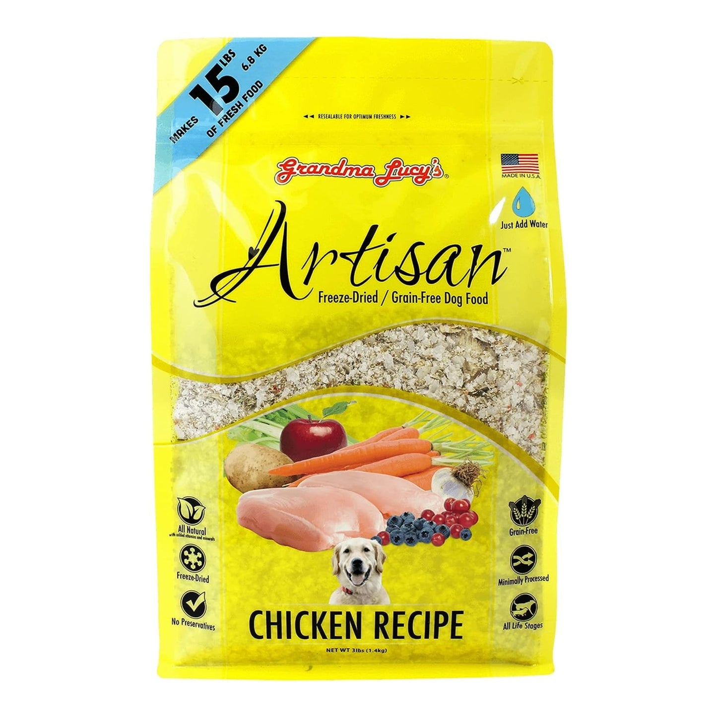 Grandma Lucys Dog Artisian Grain Free Chicken 3 Lbs.