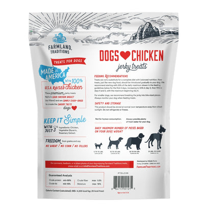 Farmland Traditions Dogs Love Chicken Jerky Dog Treats 1ea/6oz.