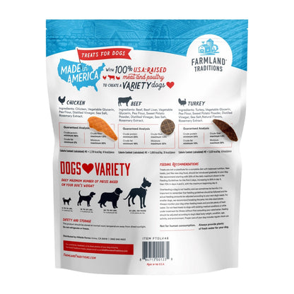 Farmland Traditions Dogs Love Variety Jerky Dog Treats 1ea/48oz.