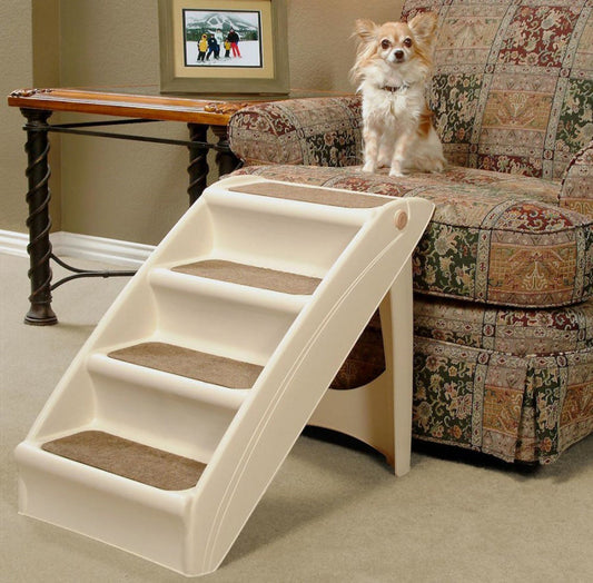 Solvit Products CozyUp Folding Pet Steps Tan 1ea/20 in, LG