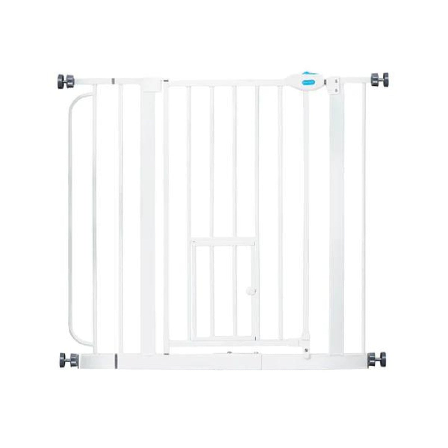 Carlson Extra Wide Pet Gate w/ Small Pet Door White 29-39 X 30in.