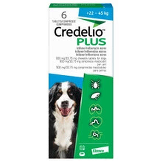 Credelio plus 900Mg / 33.75Mg Chewable Tablets for Dogs (6 Pack)