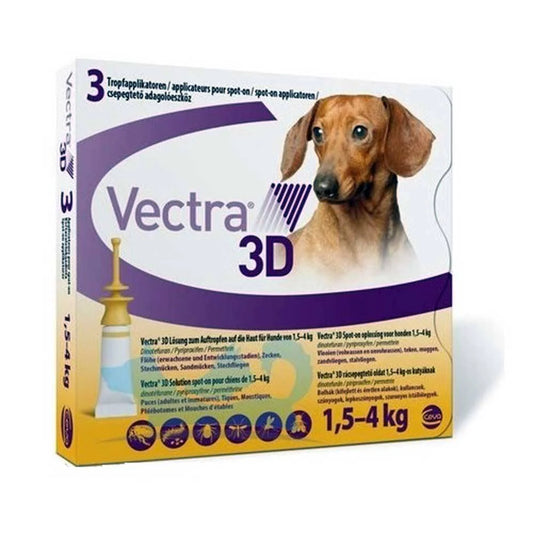 Vectra 3D for Extra Small Dogs 1.5-4 Kg (5-10 Lbs)