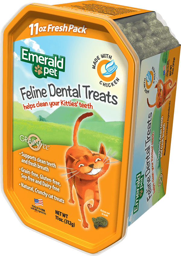 Emerald Pet Feline Dental Cat Treats Chicken 11oz