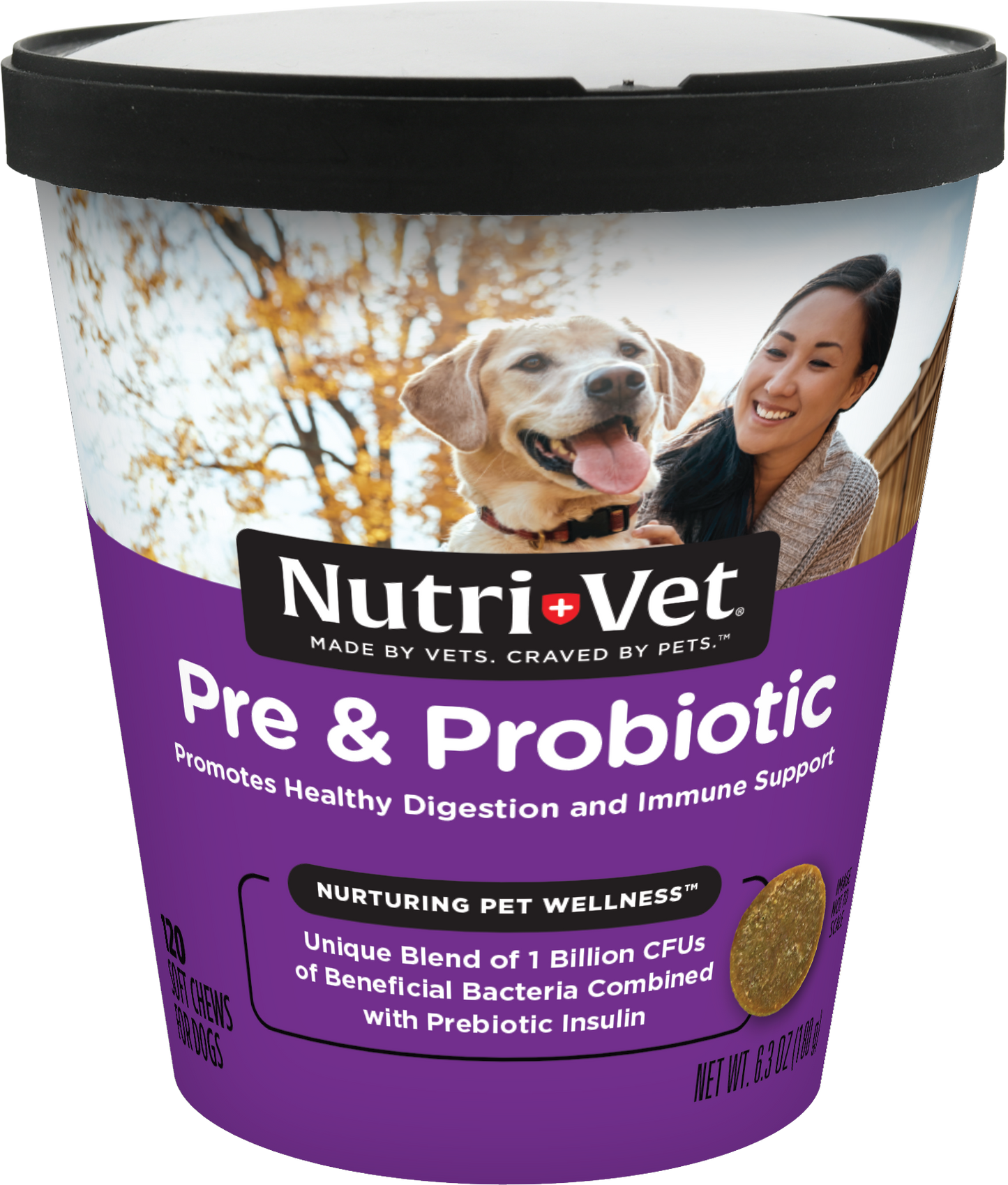 NutriVet Pre and Probiotics Soft Chews for Dogs 1ea/120 ct