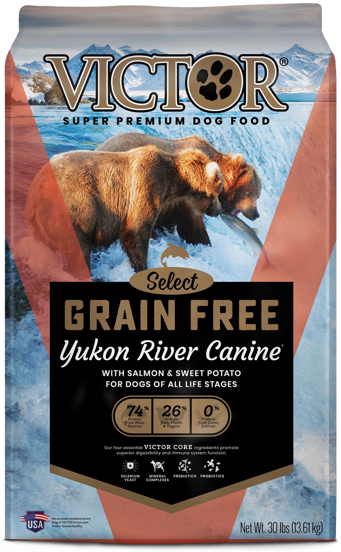 Victor Super Premium Dog Food Grain Free Yukon River Canine 30 lb