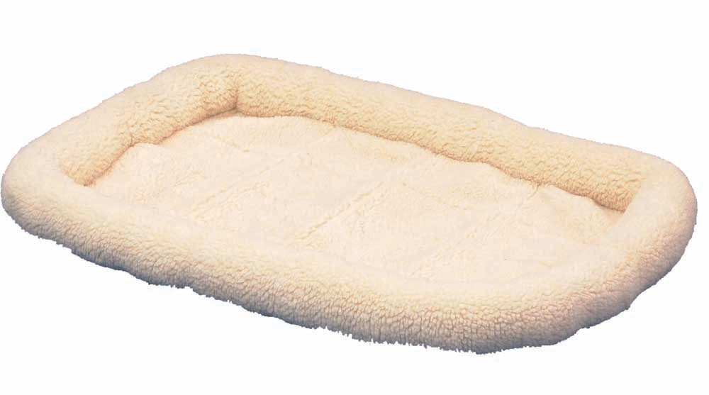 SnooZZy Sheepskin Bolster Kennel Dog Mat White, 1ea/MD